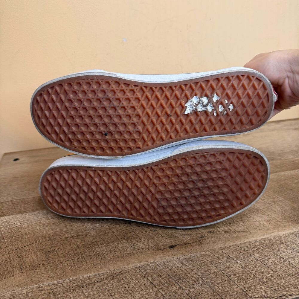Vans Old Skool Unisex Men’s Size 8.5 Women’s Size 10 Tiger Orange & White shoes - Picture 6 of 8